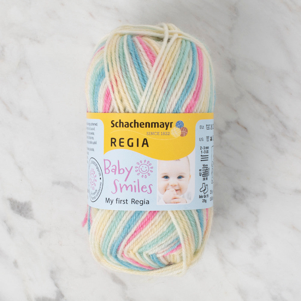Schachenmayr Baby Smiles My First Regia 25 gr Knitting Yarn, Variegated - 9801296 - 01793