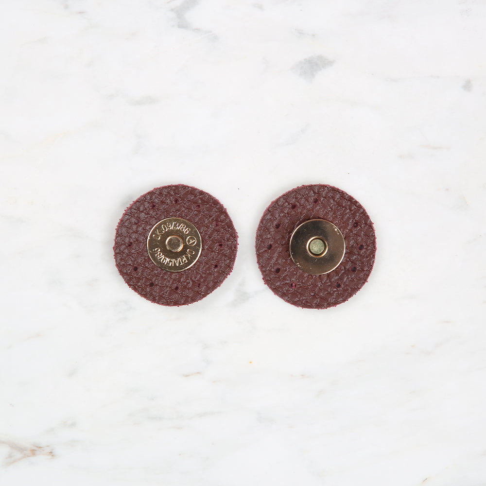 Knitme Round Magnet 4x4 cm Claret Red BA-0059