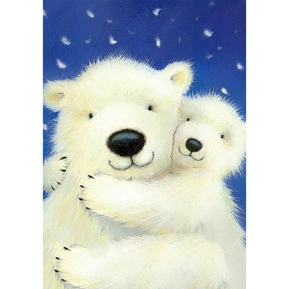 Collection D Art White Bears 19x27 Mosaic Kit - DE035