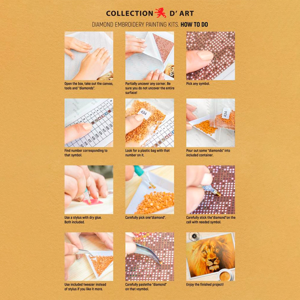 Collection D Art Chamomile and Ladybug 27x19 Mosaic Kit - D4649