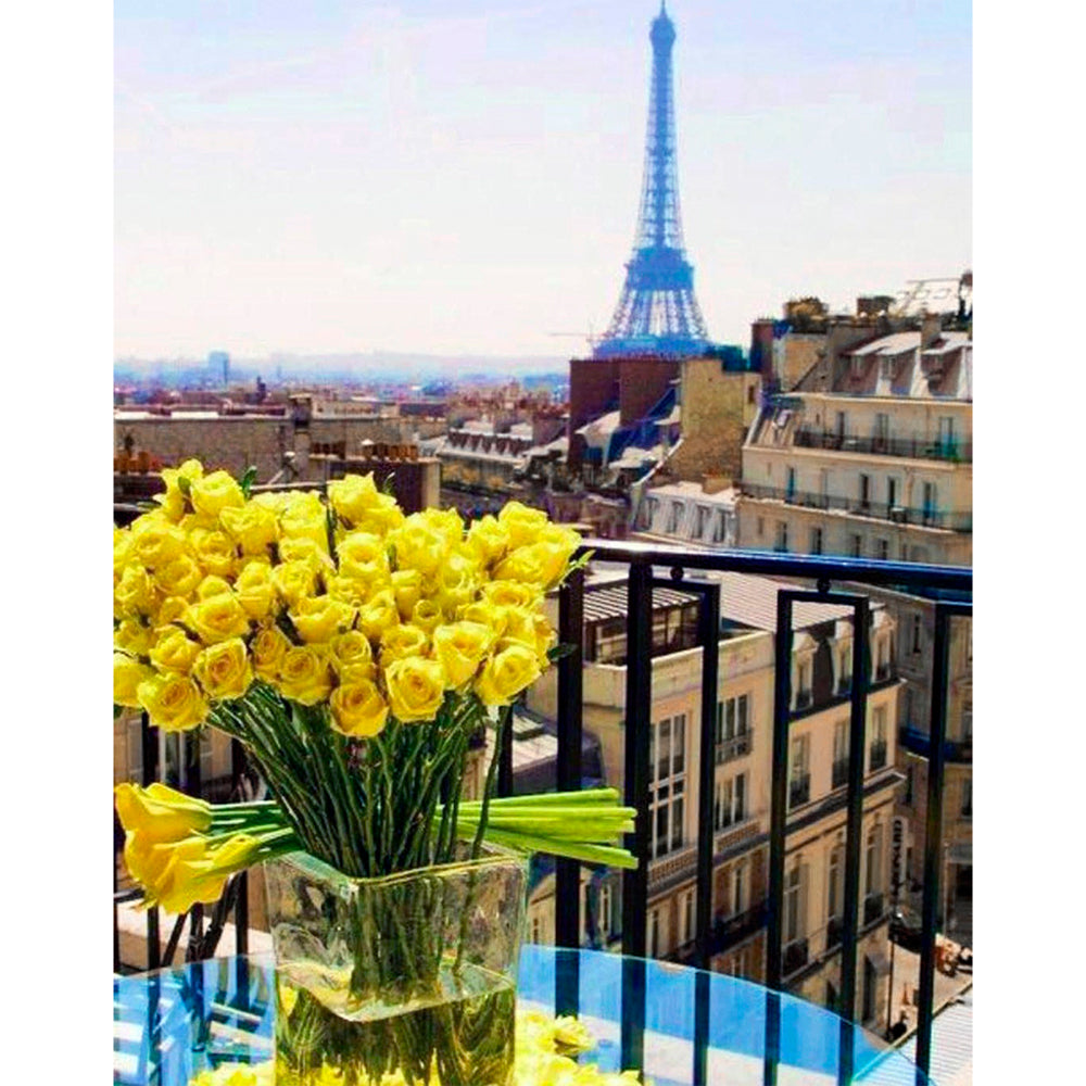 Collection D Art Paris Yellow Roses 48x38 Mosaic Kit - DE611