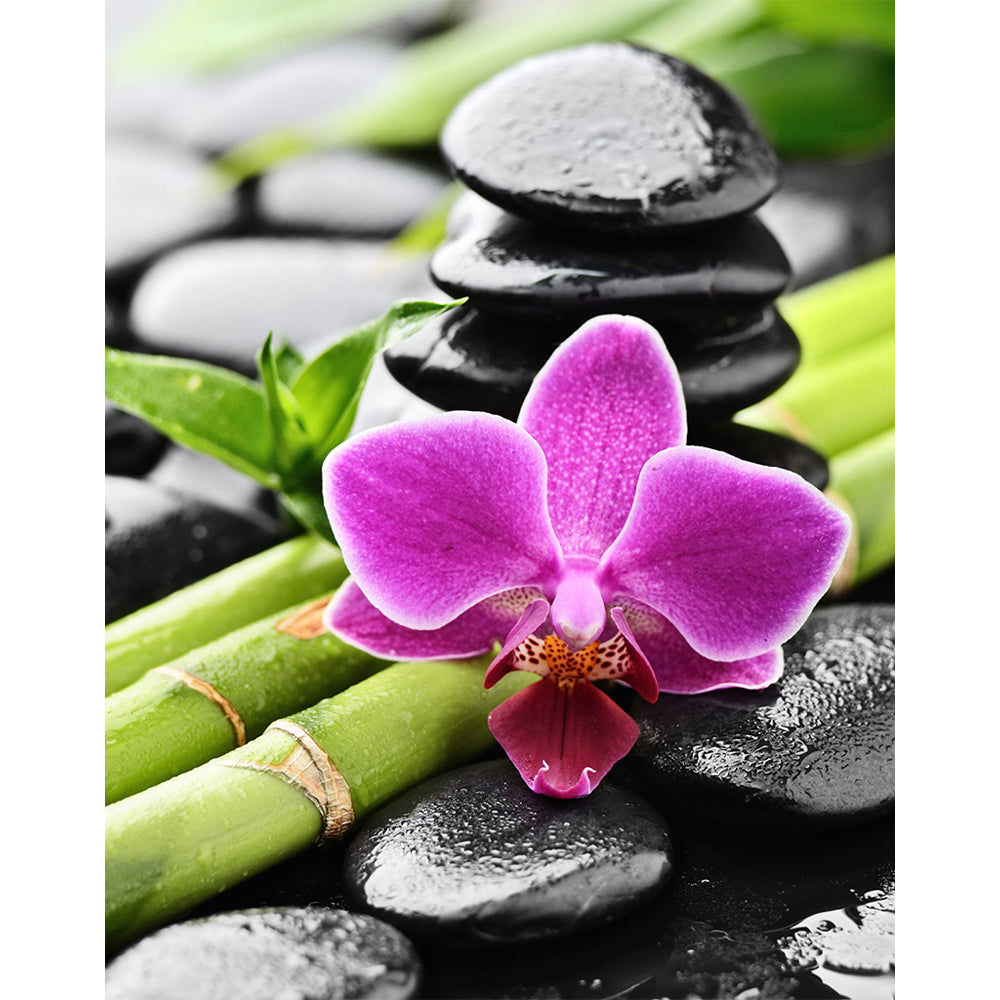 Collection D Art Orchid and Bamboo 27x38 Mosaic Kit - D4659