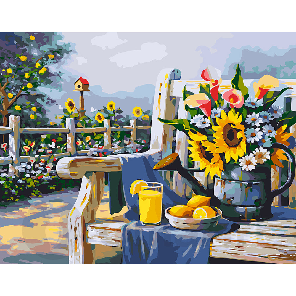 Collection D'Art Mosaic Kit - Flowers 48x38 - D7014