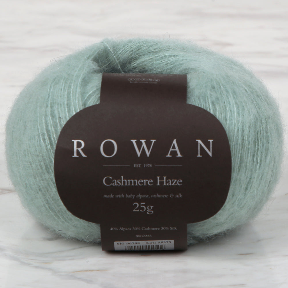 Rowan Cashmere Haze 25gr Hand Knitting Yarn, Green - 00708