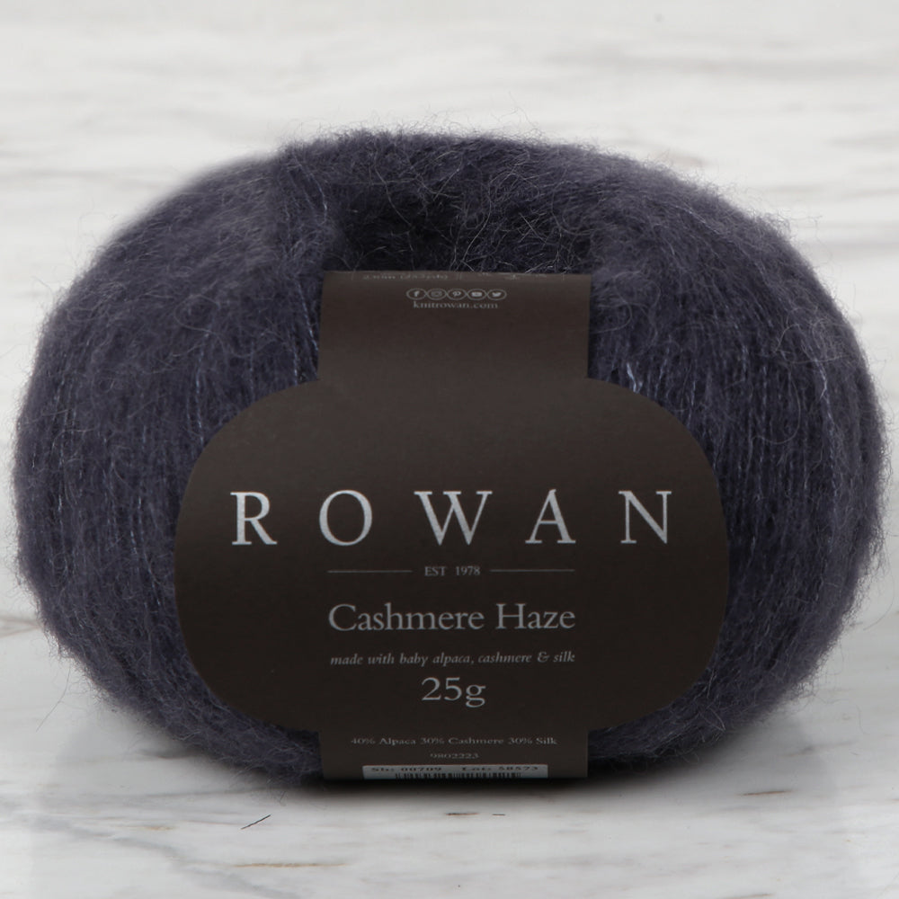 Rowan Cashmere Haze 25gr Hand Knitting Yarn, Navy blue - 00709
