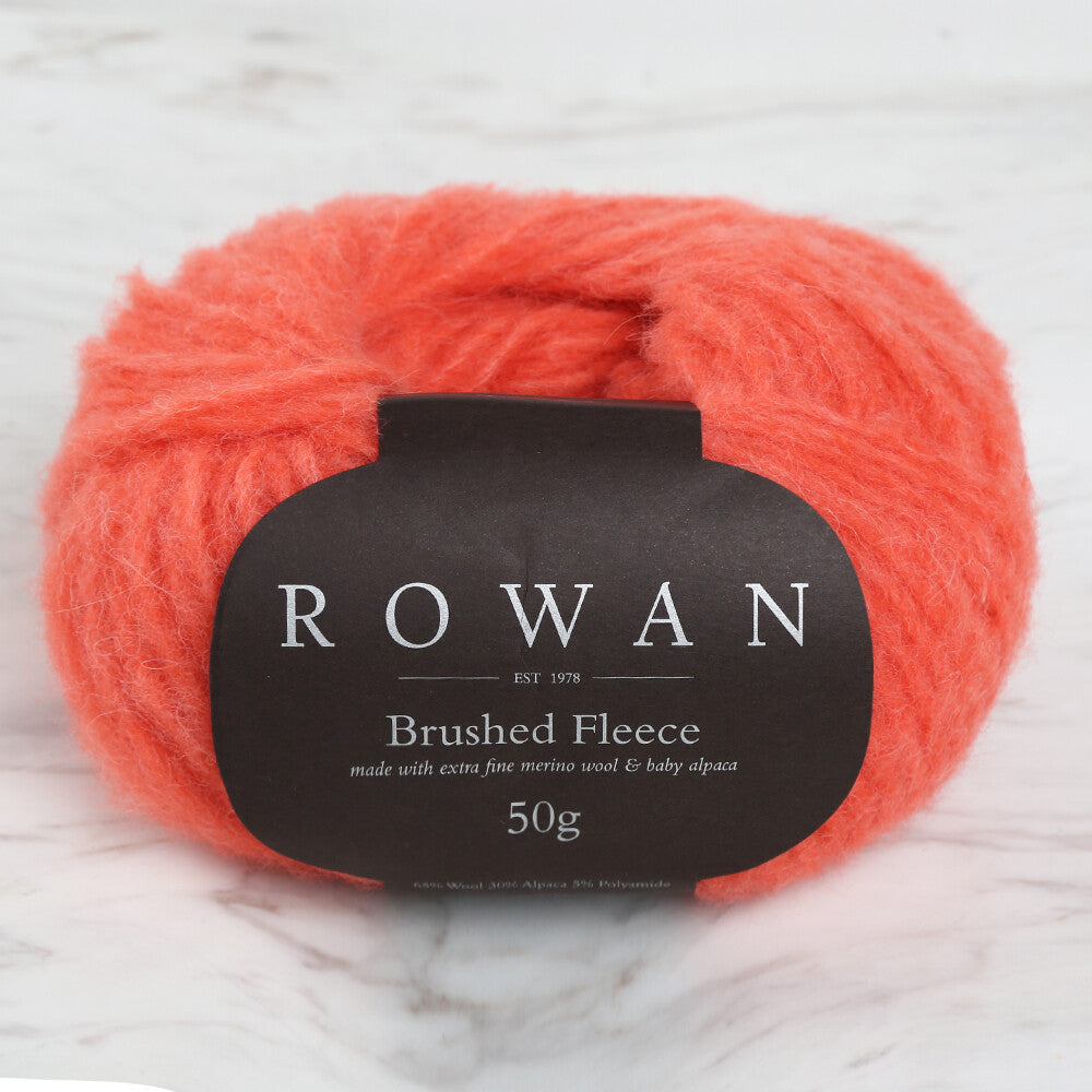 Rowan Brushed Fleece Yarn, Orange- 00282