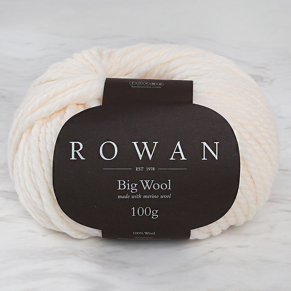 Rowan Big Wool Yarn, Cream - 00001