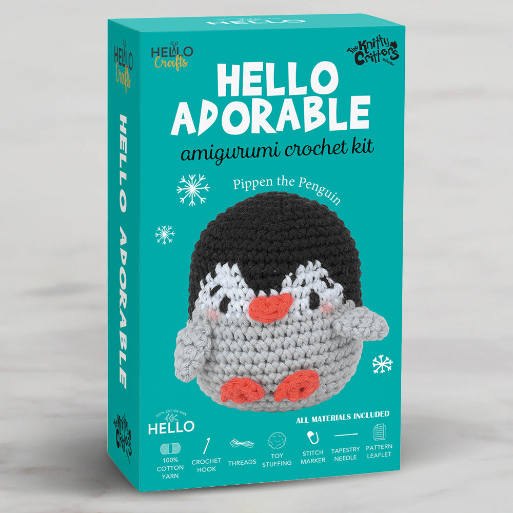 Hello Adorable Amigurumi Kit - Pippen The Penguin - KC882