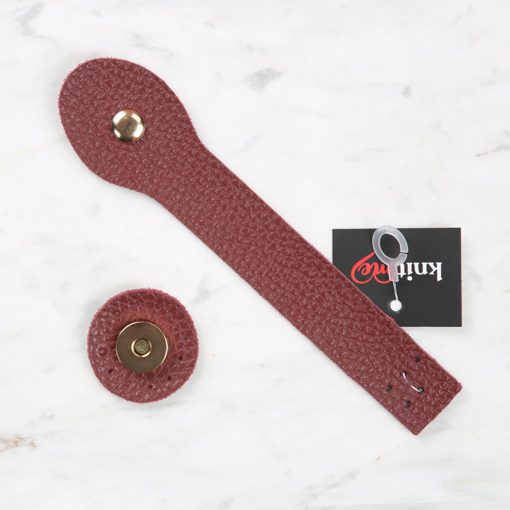 Knitme Snap Bag Cover 2.5x17 cm Claret Red BA-0045