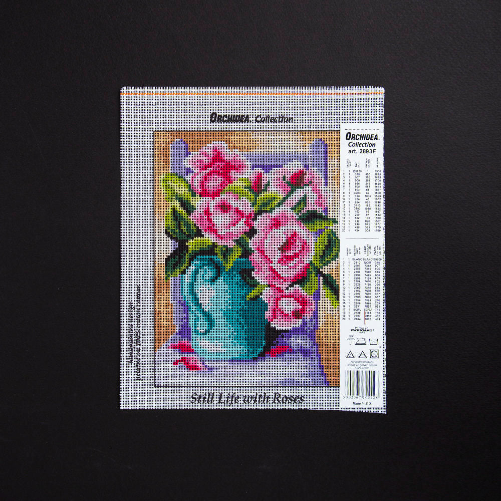 Orchidea 18x24cm Printed Gobelin, Still Life with Roses - 2893F