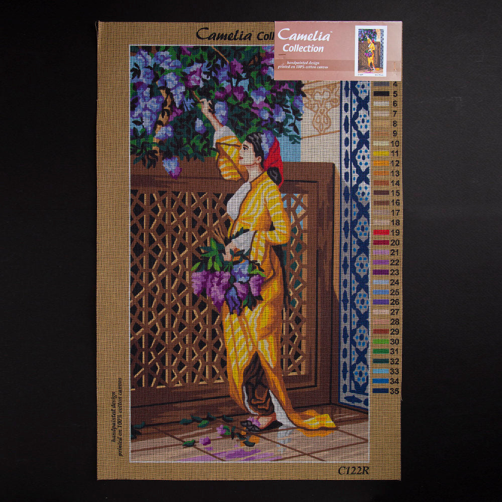 Orchidea 40x70cm Printed Gobelin, Osman Hamdi Bey - Woman Picking Liliac - C122R