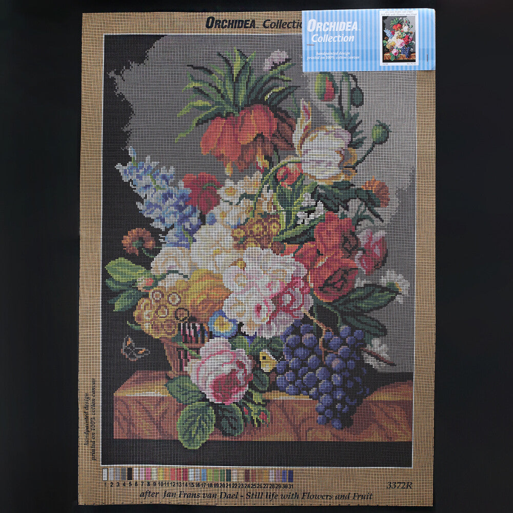 Orchidea 50x70 cm Jan Frans Van Dael - Still Life With Flowers And Fruit Printed Gobelin 3372R