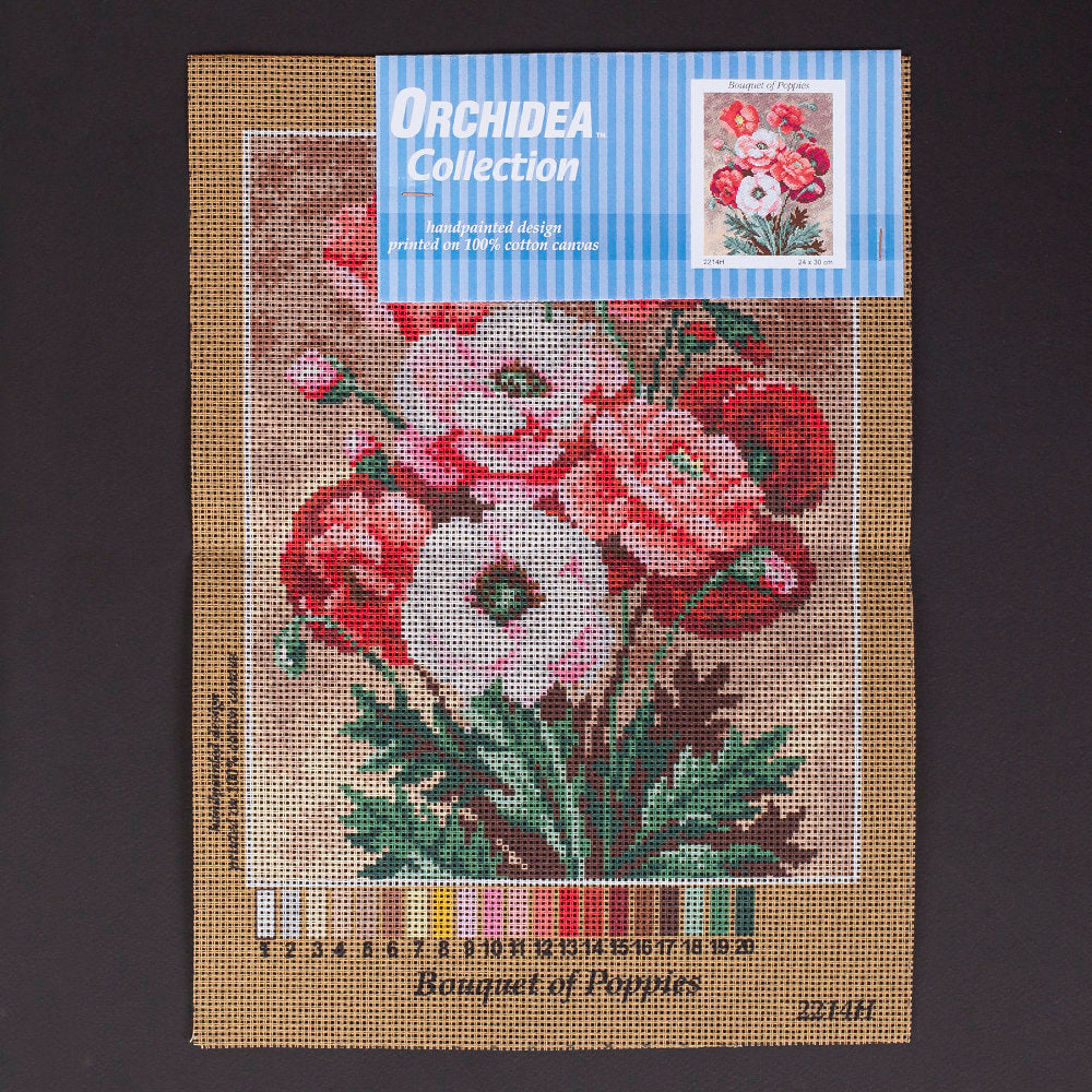 Orchidea 24x30cm Printed Gobelin, Bouquet of Poppies - 2214H