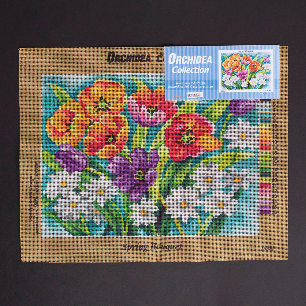 Orchidea 30x40cm Printed Gobelin, Spring Bouquet - 2538J