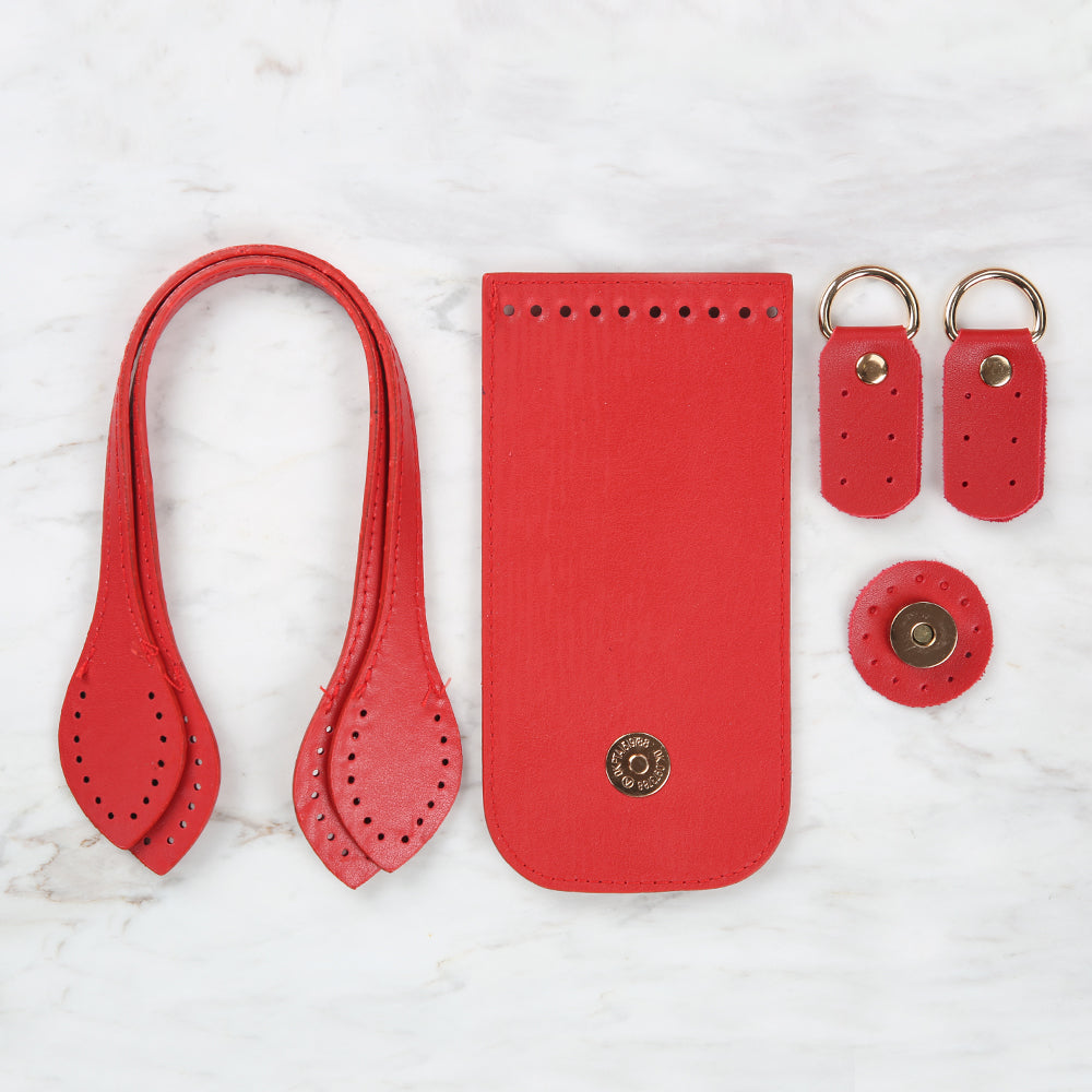 Knitme Fashion Bag Kit 8.5x17 cm Red BA-0065