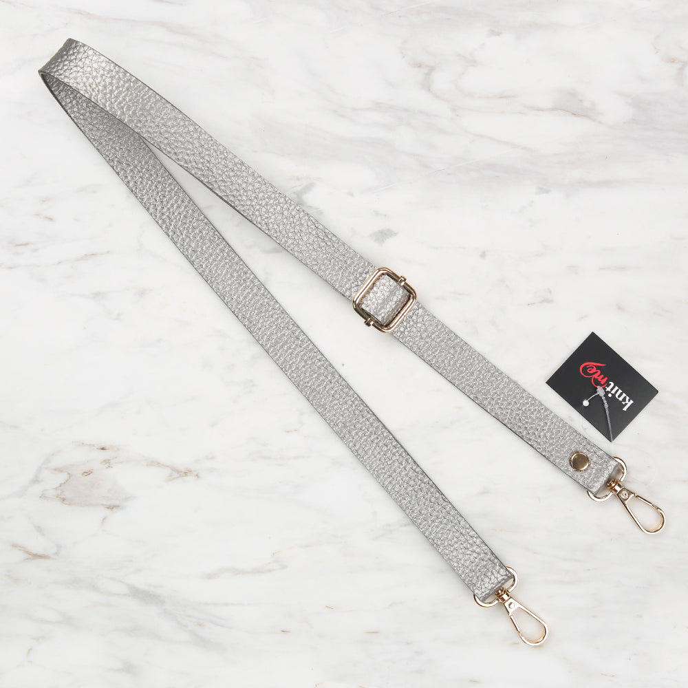 Knitme Sliding Buckle Bag Strap 135x2cm Silver BA-0002