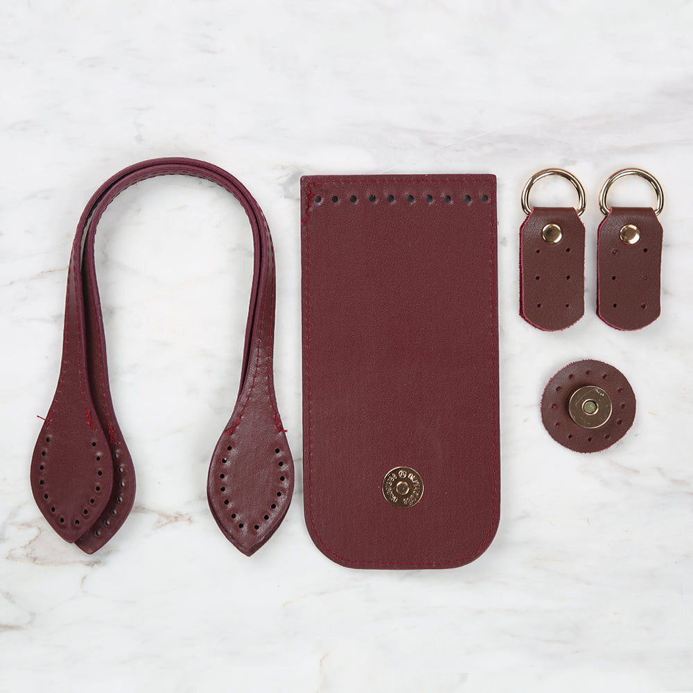 Knitme Fashion Bag Kit 8.5x17 cm Claret Red BA-0065