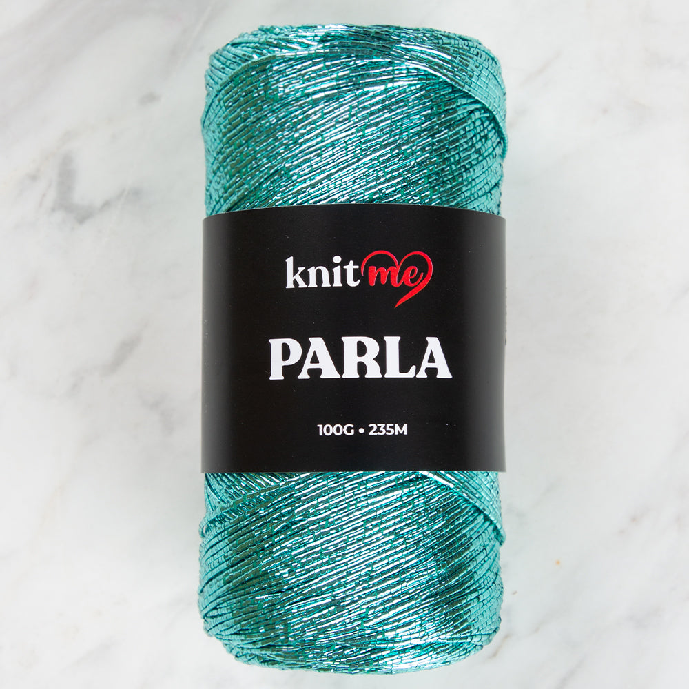 Knitme Parla Glitter Knitting Yarn - Green