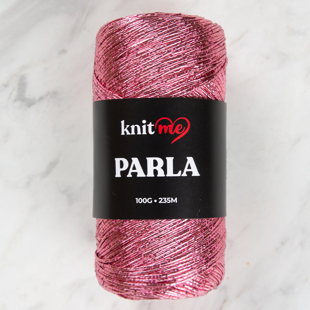 Knitme Parla Glitter Knitting Yarn - Dried Rose