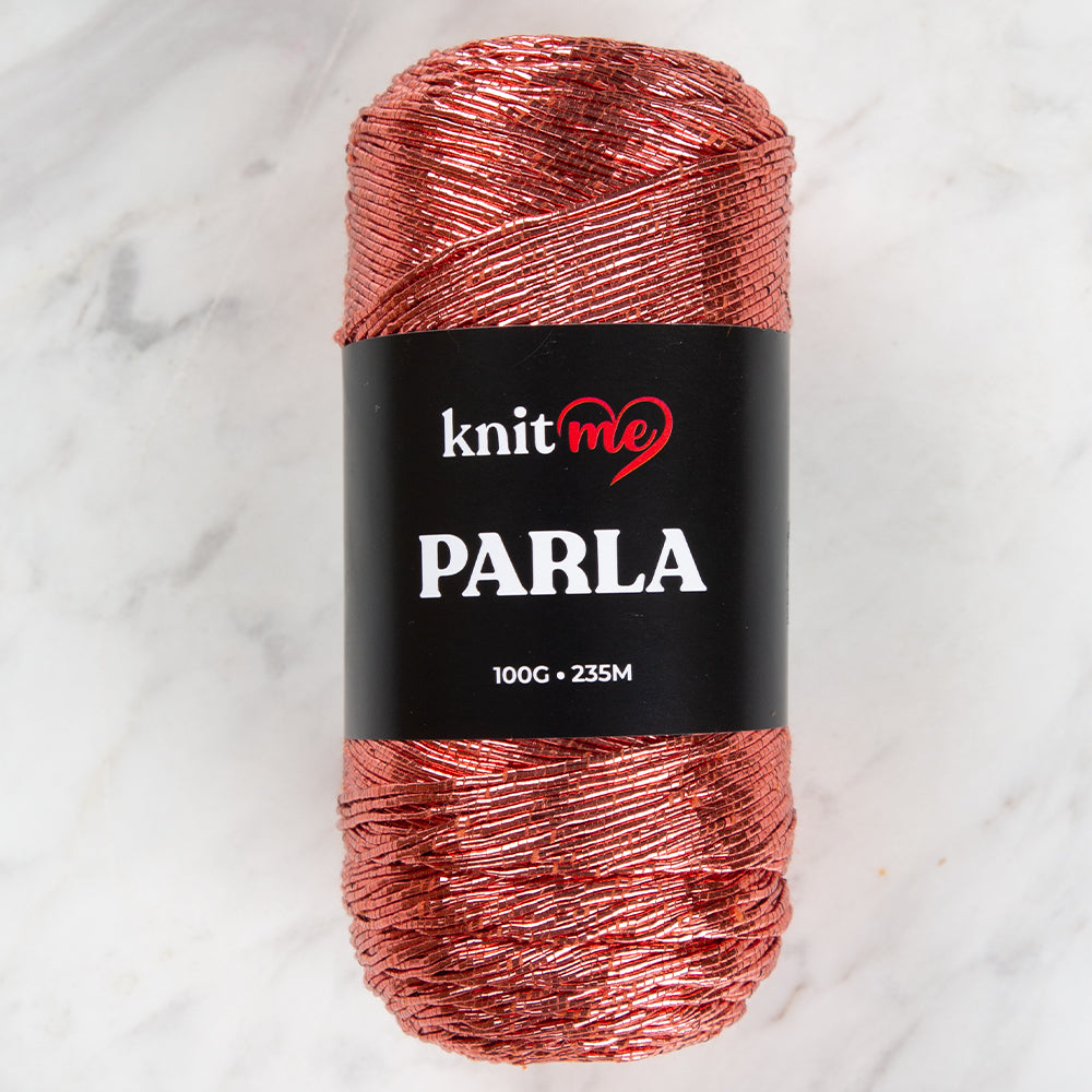 Knitme Parla Glitter Knitting Yarn - Copper