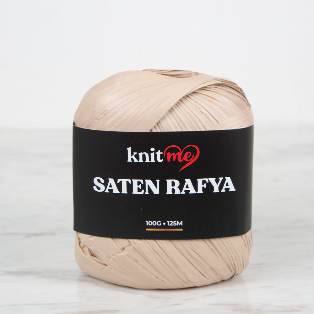 Knitme Satin Raffia Yarn, Mink Color - 7