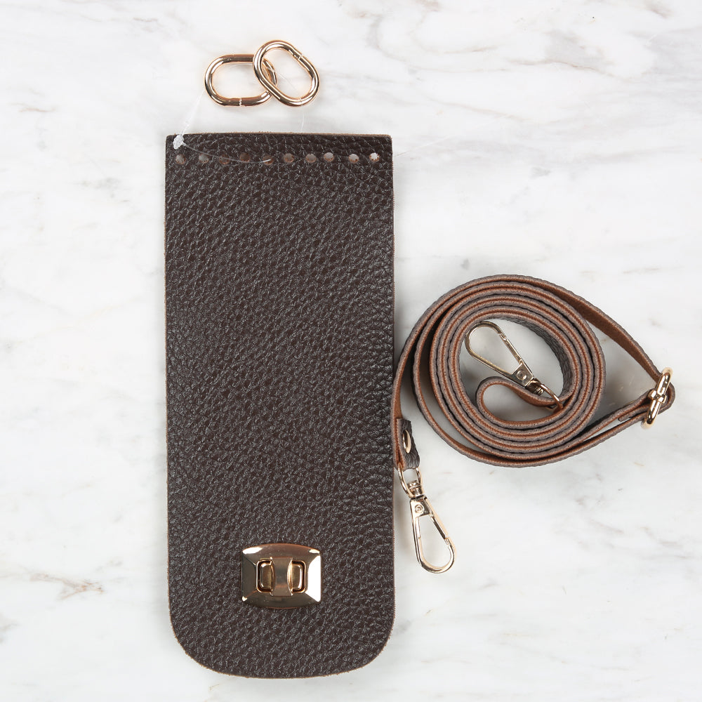 Knitme Clip Phone Set 8.5x20 cm Brown BA-0047