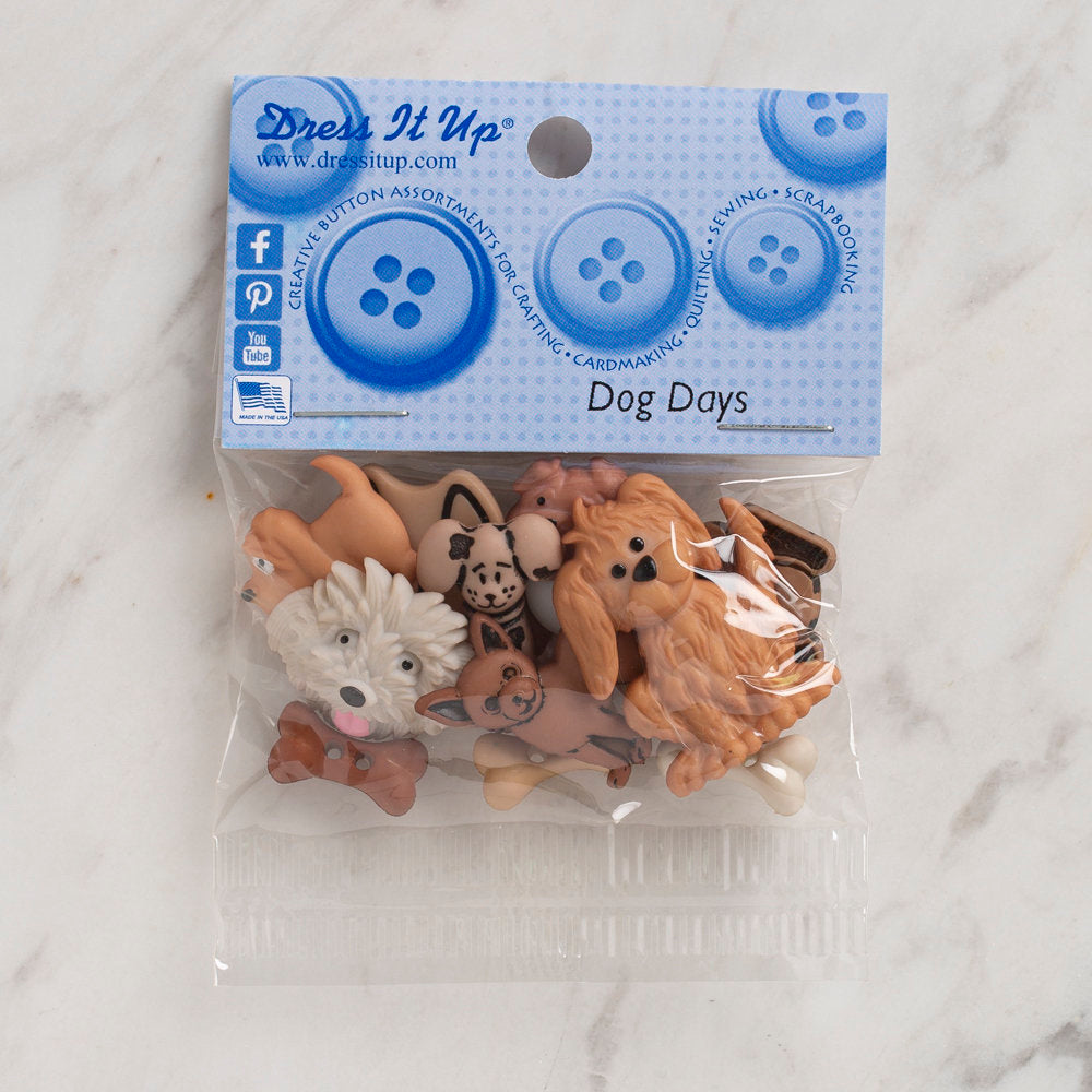 Dress It Up Creative Button Assortment, Dog Days - 369