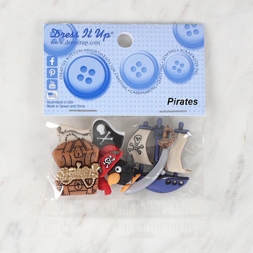 Dress It Up Creative Button Assortment, Pirates - 4045