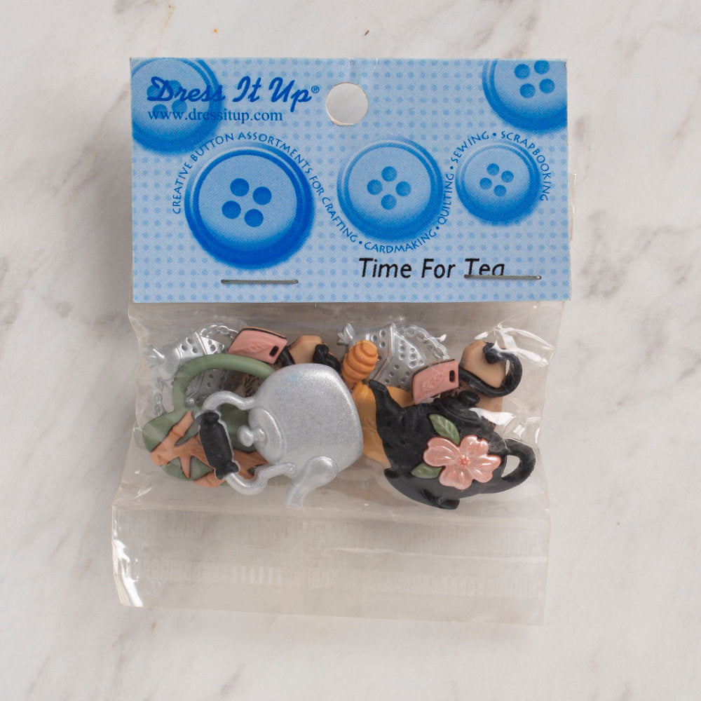 Dress It Up Creative Button Assortment, Time for Tea - 6549