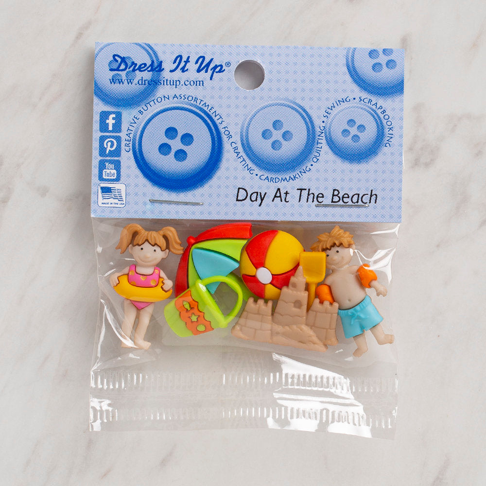 Dress It Up Creative Button Assortment, Day at the Beach - 7674