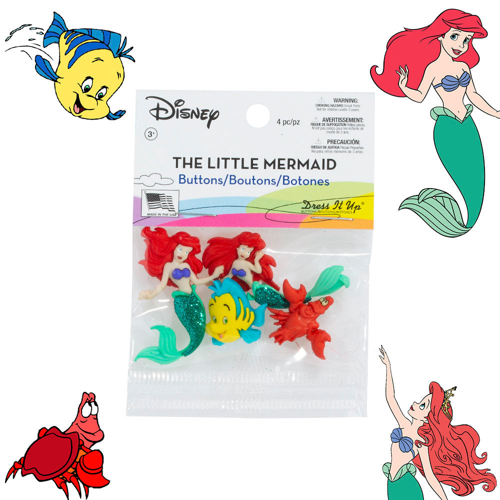 Dress It Up Creative Button Assortment, The Little Mermaid - 7726