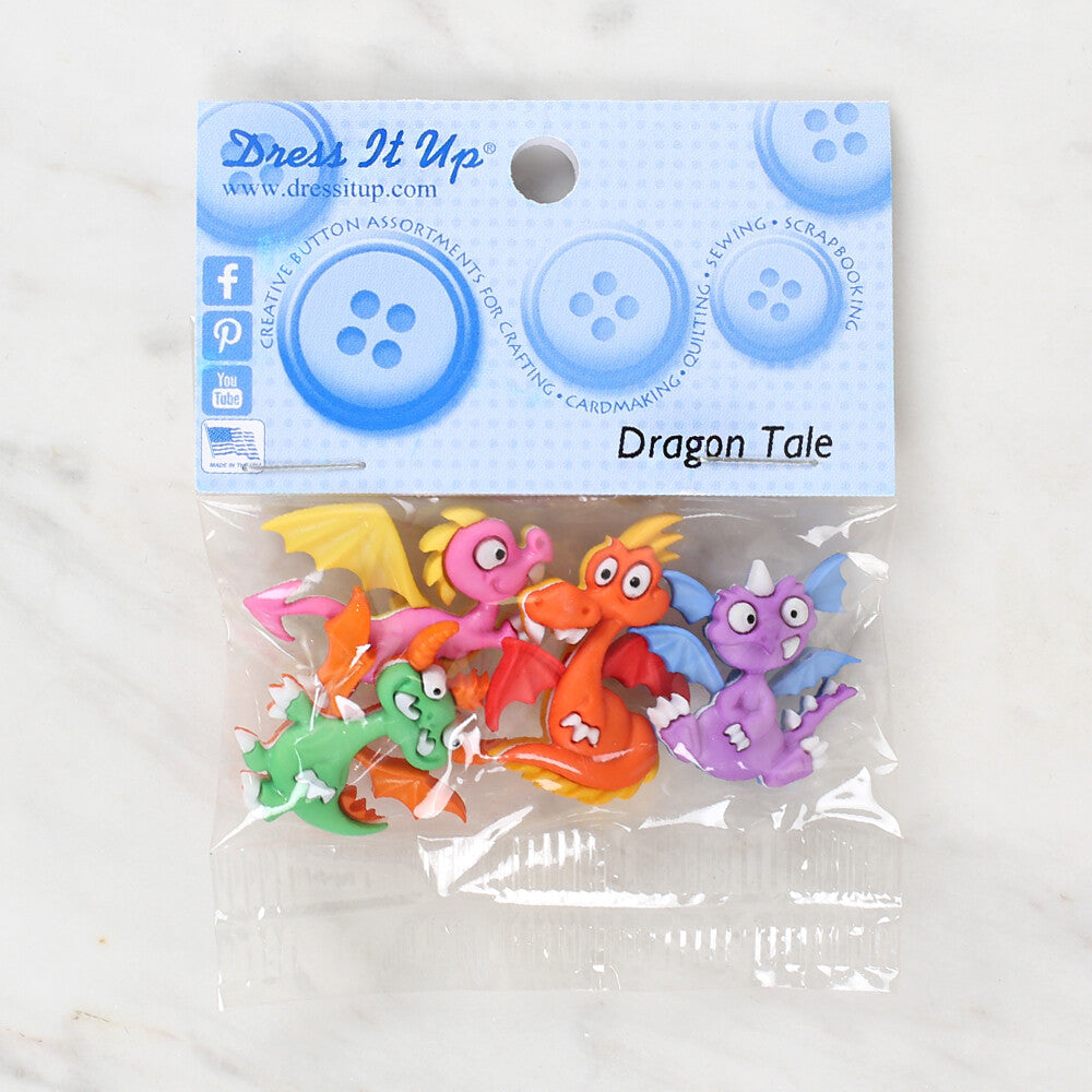 Dress It Up Creative Button Assortment, Dragon Tale - 8299