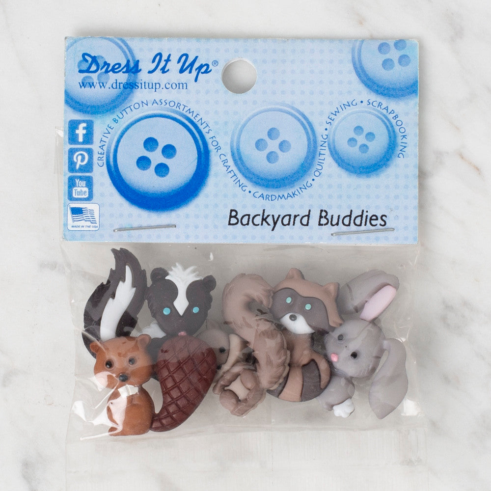 Dress It Up Creative Button Assortment, Backyard Buddies