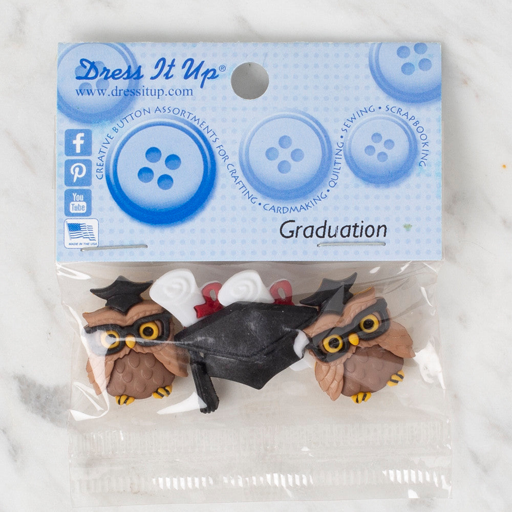 Dress It Up Creative Button Assortment, Graduation