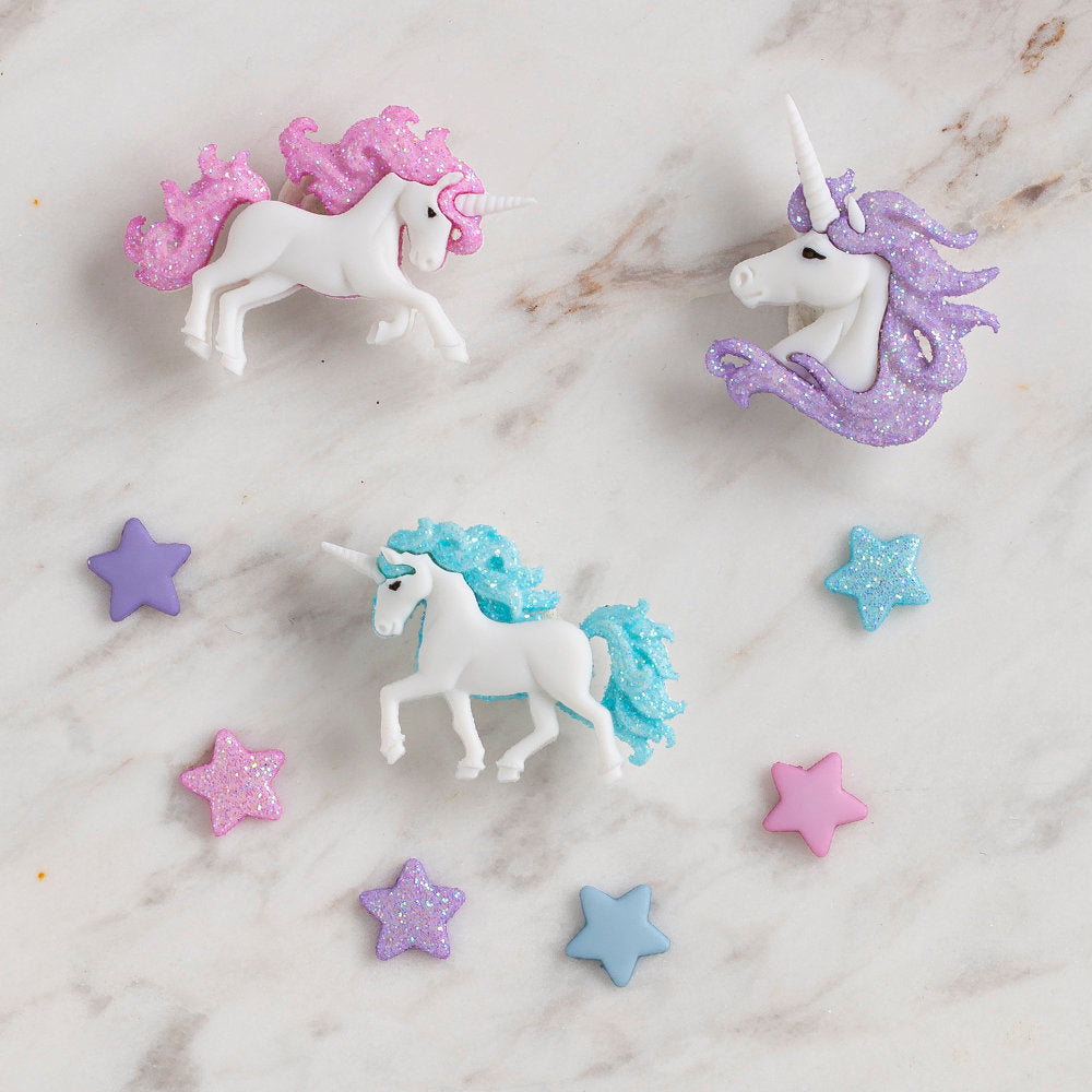 Dress It Up Creative Button Assortment, Magical Unicorns - 9357