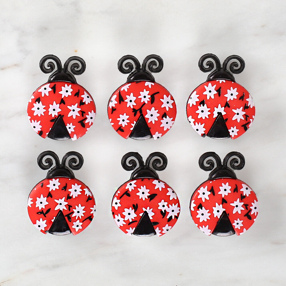 Dress It Up Creative Button Assortment, Ladybug Love - 9384