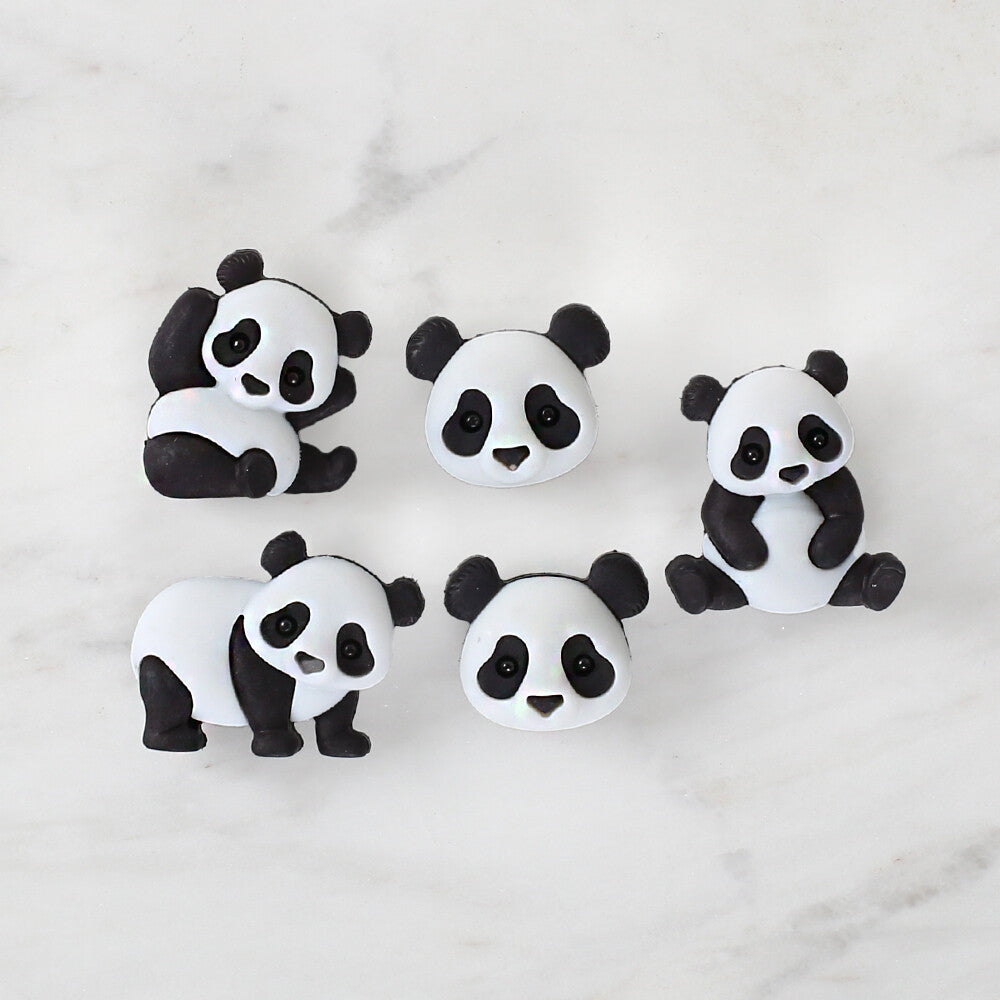 Dress It Up Panda Creative Button Assortment, Panda Pile - 10421