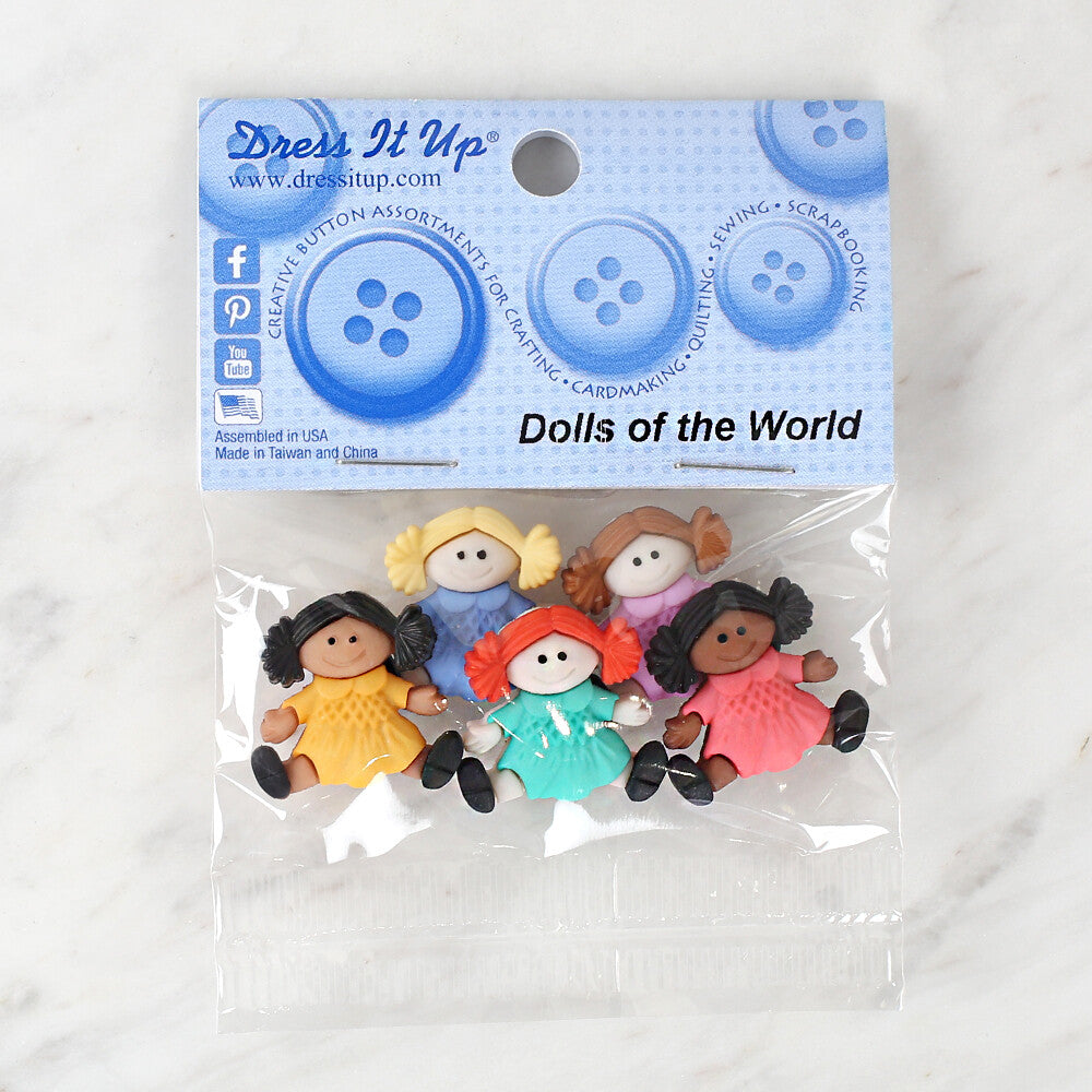 Dress It Up Creative Button Assortment, Dolls of the World - 11390