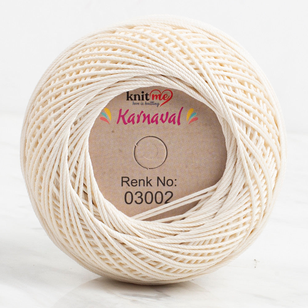 Knit Me Karnaval Knitting Yarn, Cream - 03002