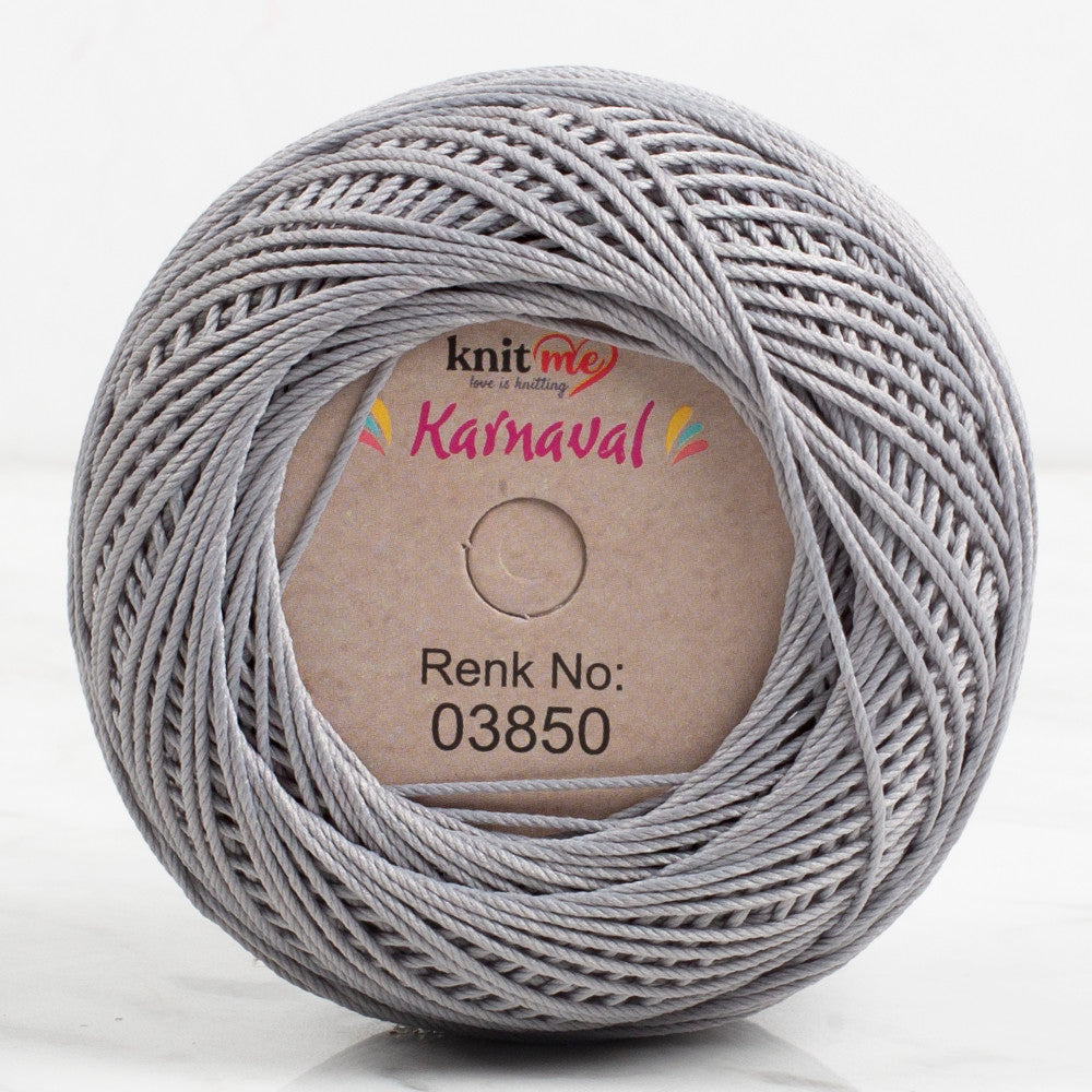 Knit Me Karnaval Knitting Yarn, Light Grey - 03850