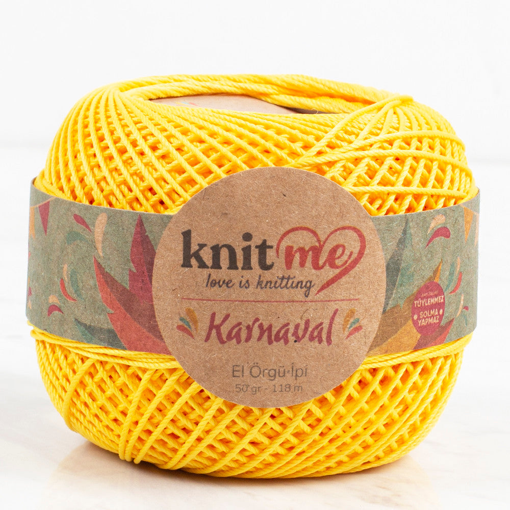 Knit Me Karnaval Knitting Yarn, Yellow - 6487