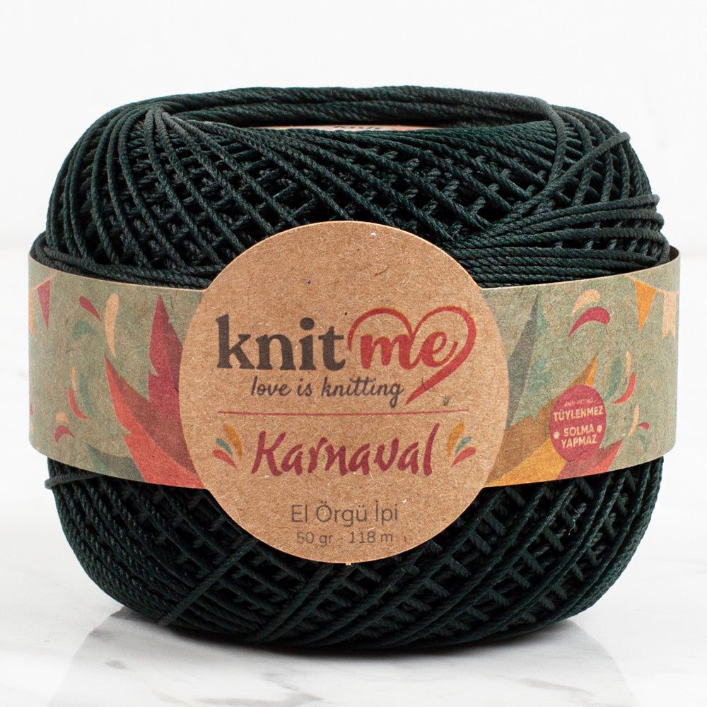 Knit Me Karnaval Knitting Yarn, Dark Green - 6506