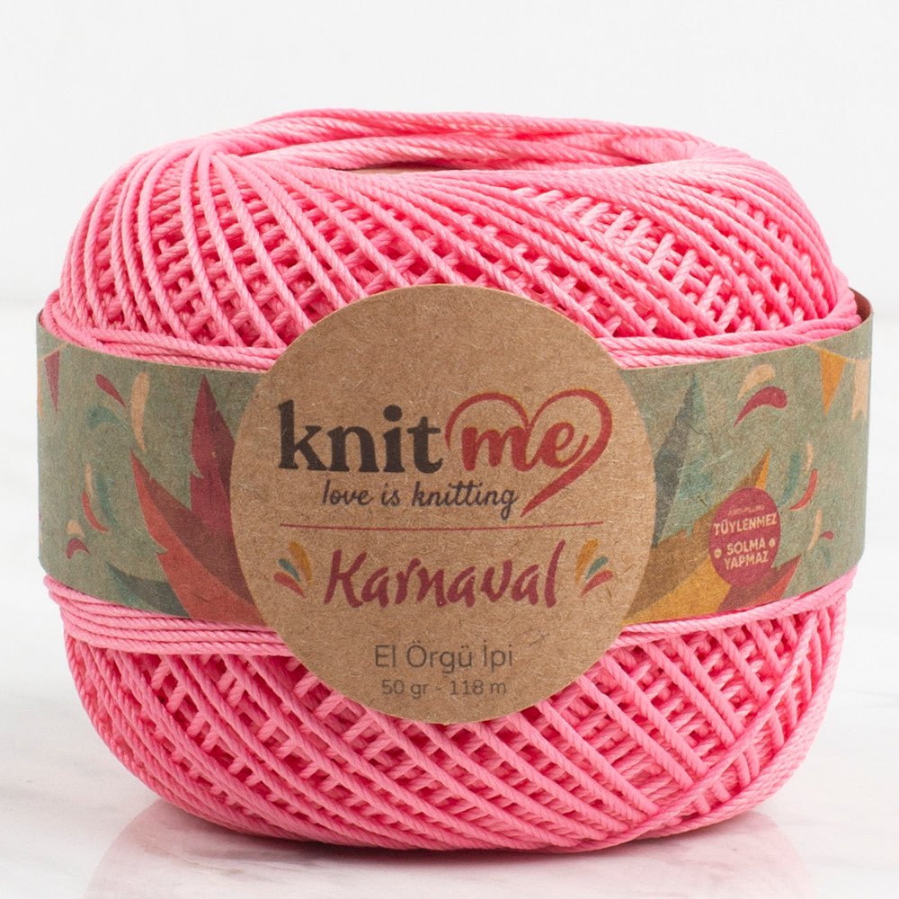 Knit Me Karnaval Knitting Yarn, Candy Pink - 8024