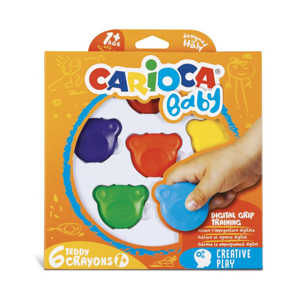 Carioca Baby 6 Teddy Crayons 1+ Age - 42956