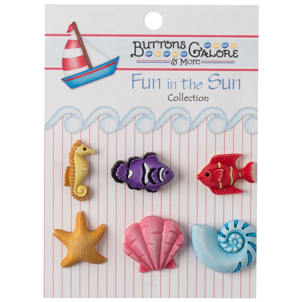 Buttons & Galore Decorative Baby Button, Marine Species