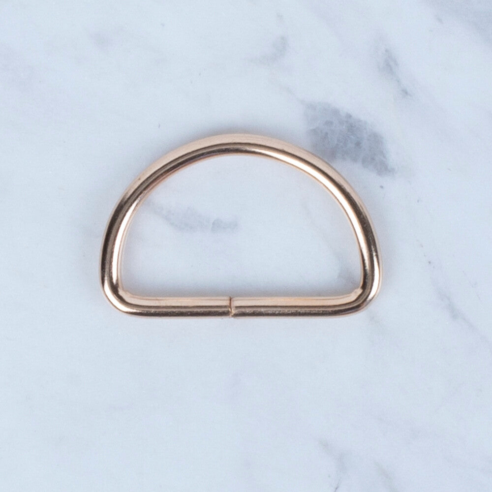 Loren Gold Metal D-Shaped Ring for Handbags or Belts in 4, 3.2 cm