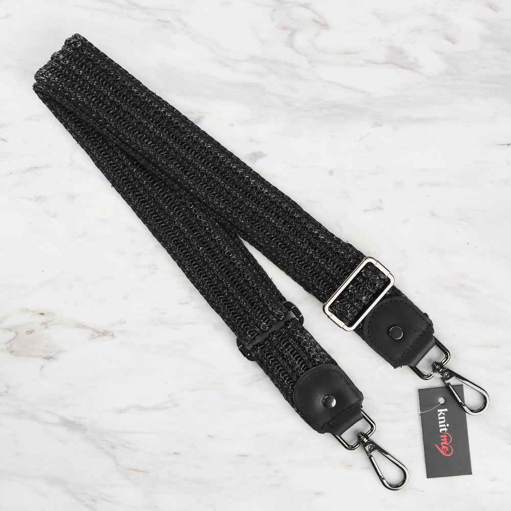 Knitme Straw Bag Hanger 125x4 cm Black BA-0054