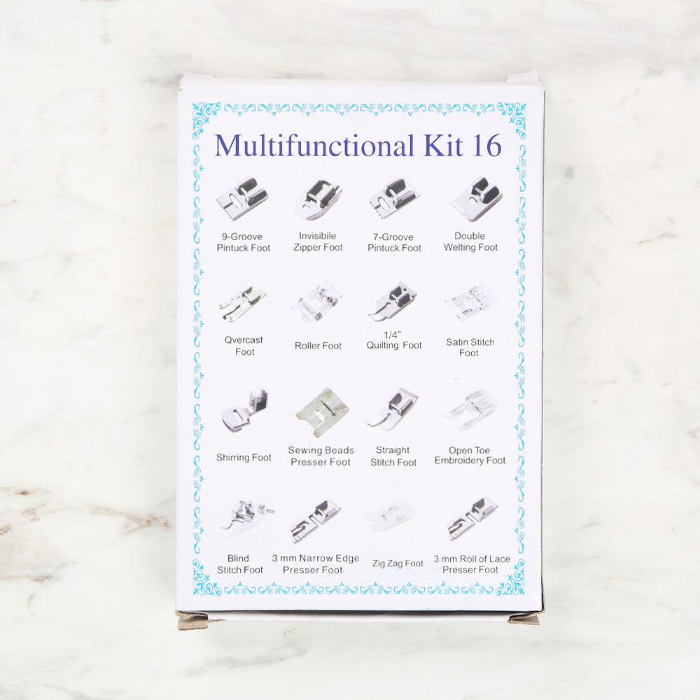Yabalı Sewing Machine Foot Set of 16