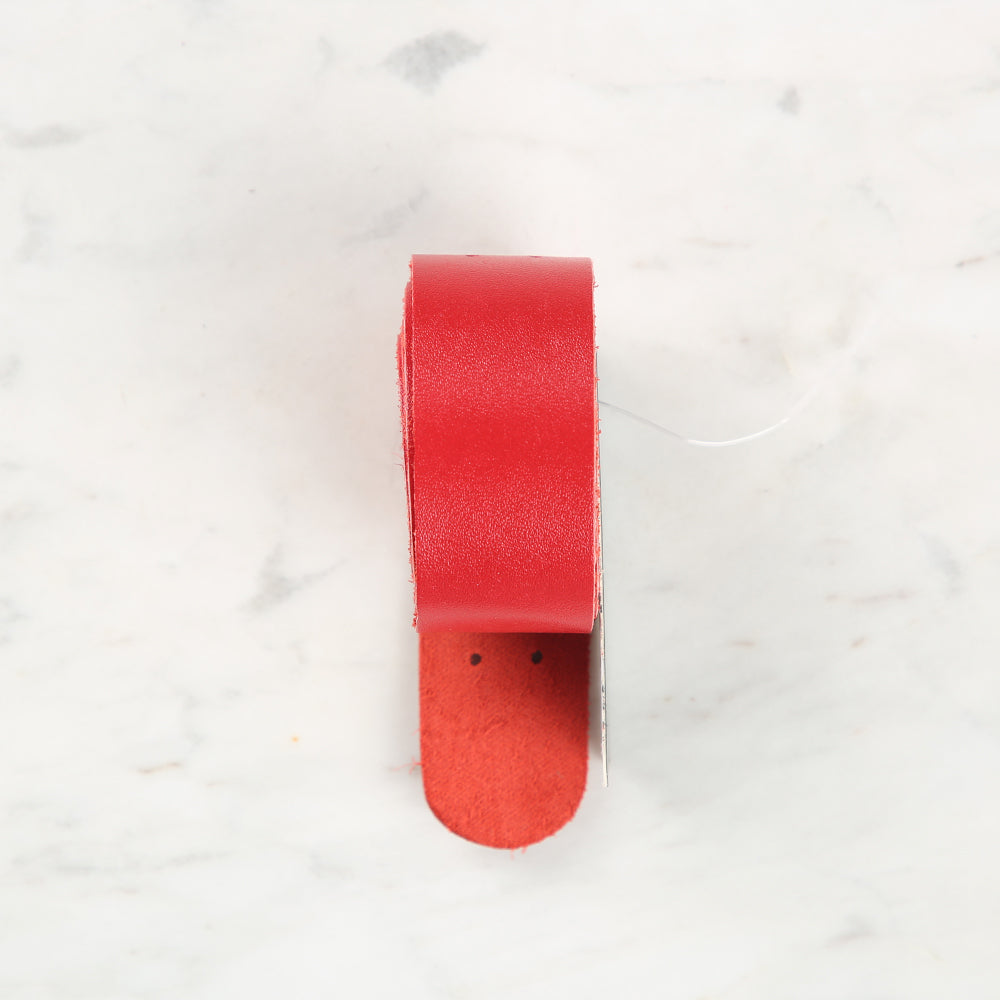 Knitme Genuine Leather Sports Sewing Bag Strap 75x2.5 cm Red BA-0036