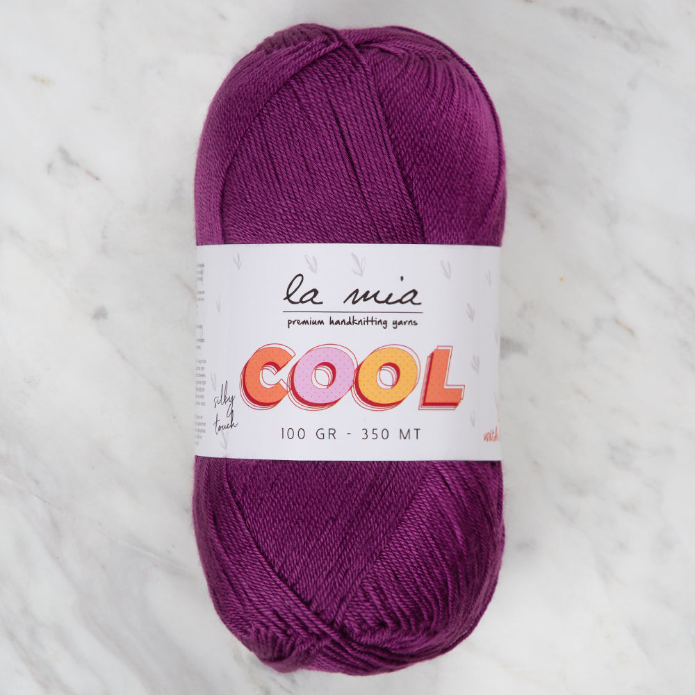 La Mia Cool Hand Knitting Yarn ,Purple L032
